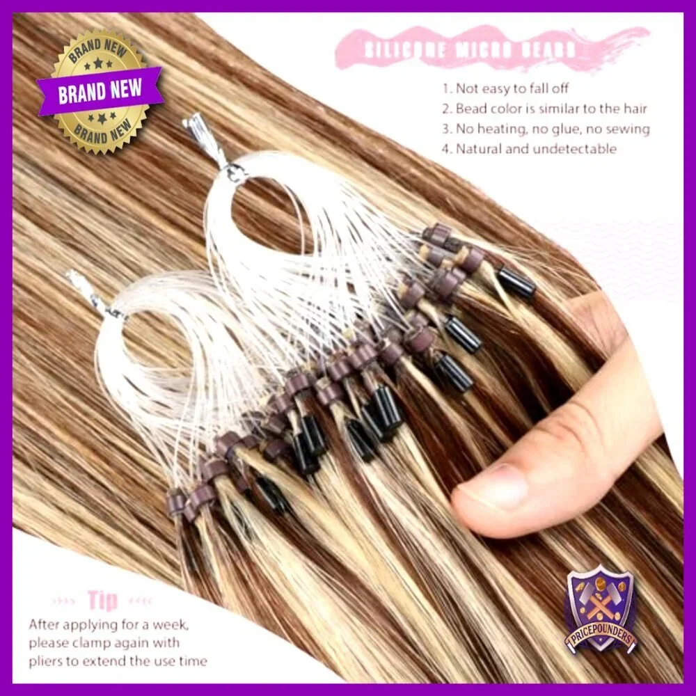 Silky Straight Human Hair Extensions 20 Inch 50g Micro Bead Remy